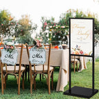 Sign Stand Heavy Duty - 19.6 x 27.5 Inch Double Sided Poster Stand for Display Board Foam, Black Pedestal Floor Standing Sign Holder for Event Store Restaurant Exhibition Business Party