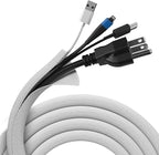 Small Pet Select Heavy Duty Cord Cover - Black, 10ft - Ultra Durable Electrical Cable and Wire Protector for Rabbits, Dogs, Cats and Other Pets - Cord Management and Animal Protection
