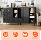 Aobabo 9 Doors Metal Storage Locker for Employees, Steel Storage Locker with Lock and Card Slot, for Home, Office, School, Gym, Require Assembly, Black