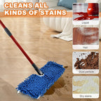 Microfiber Mops for Floor Cleaning, Flat Mop for Wet & Dry Use, Dust Mop for Hardwood Floors with 3 Reusable Pads for O Cedar Hardwood Floor 'N More 3-Action Mop and Extendable 58" Long Handle