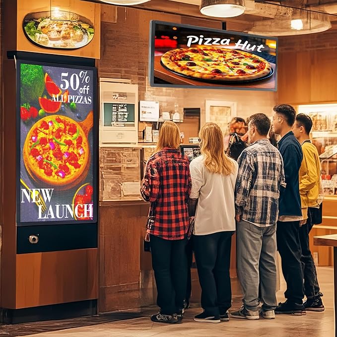 P3 Led Scrolling Programmable Signs, 320x128px High Resolution Digital LED Signage Displays, WIFI & USB Control Electronic Message Board Business Advertising Sign, Support Text/Image/Video 40"x18”