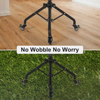 Laptop Tripod on Wheels with 2 Shelves, Portable Projector Floor Stand Adjustable Height 25.9 to 51.8 Inch with Phone Holder