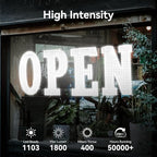 48" x 17" Extra Large LED Open Sign with Remote Control High Bright Visibility Business Signs 14 Mode Electric Display Sign Suitable for Shop, Bar, Hotel, Retail and Restaurant
