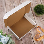 RLAVBL 9x6.5x2 Inches Shipping Boxes Set of 30, White Small Corrugated Cardboard Box, Mailer Boxes for Packing Small Business
