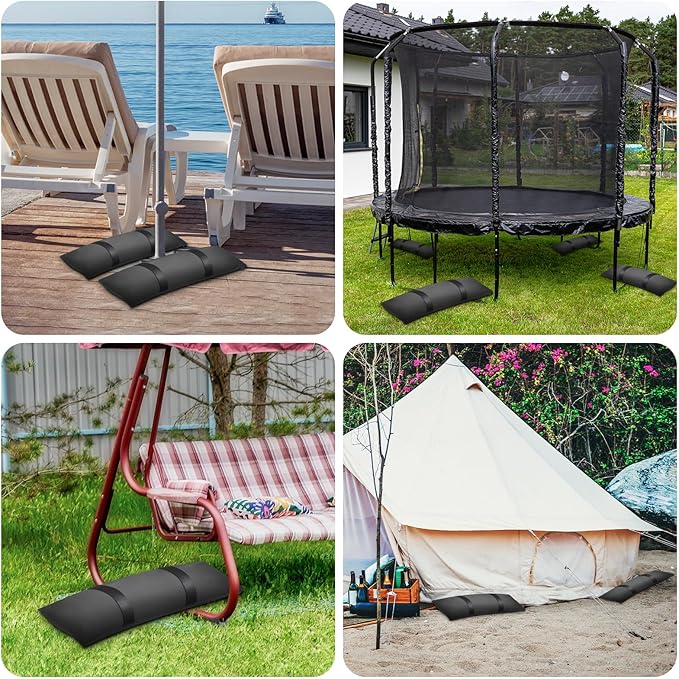 100 LBS Umbrella Base Weight Sandbags, Sand Bags for Weight, 2 Packs Fillable Sandbags for Umbrella Base, Weatherproof Furniture Heavy Duty Weight Bags For Patio Cantilever Umbrella Trampoline Garden