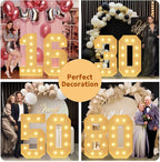 Imprsv 4FT Light Up Numbers, Marquee 10th Birthday Decorations for Girls Boys, Large Light Up 10th Birthday Women Foam Board Anniversary Party Decorations Arch Kit (DIY)