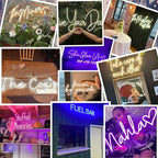 Custom Neon Signs,Personalized Dimmable LED Neon Signs for Family Birthday Bar Wedding Party Night Light&Company Logo or Business Signs, Birthday Gift Name Neon Lights
