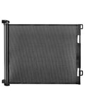 Retractable Baby Gate for Doorways and Stairs, Mesh Safety Gate for Pet, Indoor & Outdoor Use, One-Hand Operation, Easy Installation, 33.6" Tall, Expands to 55" Wide（Black,33.6"x55"