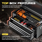 8-Drawer Rolling Tool Chest with Lock, Detachable Tool Cabinet Cart with Wheels, High-Capacity Mechanic Tool Organizer for Garage Workshop Warehouse Storage