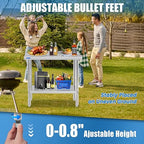 Stainless Steel Table for Prep & Work with Backsplash 24 x 36 Inches NSF Metal Commercial Kitchen Adjustable Under Shelf Worktable for Restaurant Home Outdoor