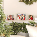 Egofine 4x4 Acrylic Frames 4 Pack, 20mm Thicker Frameless Clear Picture Frames, Double Sided Magnetic Picture Frames, Free Standing Desktop Display