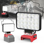 LIVOWALNY LED Work Light Compatible with Milwaukee 18V Battery, 88W 8800 LM Flashlight with 140° Pivoting Head, Portable Flood Lights with USB-A & Type-C Output Port for Camping Construction Emergency