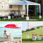 Extra Plus Large Canopy Weights Bag Leg Weight for Pop up Canopy Tent Gazebo Patio Instant Outdoor Sun Shelter,320LBS Tent Weight Sand Bags (4Pack White)
