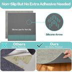 jxgzyy Soft Carpet Tiles 20×20 Inch, 0.38'' Padded Carpet Squares, Non-Adhesive Carpet Flooring with Textured Silicone Back, Easy DIY Cushioning Tiles for Home Office, 4 Pcs/10.8 Sqft
