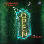 Vertical open sign Vertical Open Led Sign Neon Sign business window light vertical open signs for business (Mix color 1 SUPER LARGE SIZE 40x22")