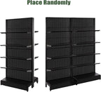 Pegboard Display Stand, Gondola Retail Shelving Wall Display for Convenient Grocery Office Supply or Liquor Stores, Single Side Peg Board Panels, Extra 20 Hooks, No Including 4 Shelves