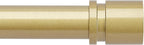 Curtain Rods for Windows 16 to 240 Inches Adjustable Length 1 Inch Diameter Window Curtain Rod with Aluminium Finials, Flash Gold