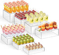Leinuosen 7 Pcs Large Buffet Risers Set 6" to 12" Acrylic Display Box Catering Dessert Table Riser Food Display Decorative Stand with Hollow Bottom for Catering Supplies(Clear, Rectangle)