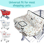 Shopping Cart Cover for Baby,2-in-1 High Chair Cover with Portable Cloth Bag,Cart Seat Pad for Babies Grocery Cushion Cover Restaurant,Suitable for All Supermarkets