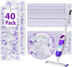 40 Count ‌Disposable Heavy-Duty Power Mop Pads Refills for Swiffer Power Mop,Replacement Floor Cleaning Refills, Non-Washable & Unscented, Compatible with Swiffer PowerMop (Quick-Absorb, No Residue)