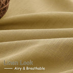 Extra Long Gold Linen Curtains 120 Inch for Living Room 2 Panels Set Rod Pocket Back Tab Light Filtering Semi Sheer Linen Window Drapes Privacy High Ceiling Drapes for Farmhouse 52x120