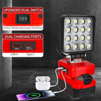 Cordless LED Flashlight for Craftsman V20 Battery, 48W LED Work Light with USB-A&Type C Ports for Jobsite, Car Repairing, Camping, Emergency