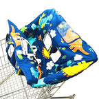 Premium Shopping Cart Cover & High Chair Cover, Easy Install, Harness System, Soft Comfort Cushioning, Universal Size (Dinosaur)