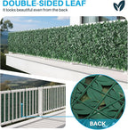 Patio Paradise 4'x8'-4Pc Faux Ivy Fence Privacy Screen Artificial Greenery Wall Backdrop,Fake Grass Wall Panels for Outside Apartment Balcony,Vine Leaf Decor for Outdoor Patio Chain Link