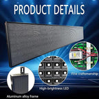 HS P10 115'’x20’’ Programmable Led Sign, Outdoor Digital Scrolling Signs, Open Neon Signs, Electronic Message Display Screen Banner Board, Full Color High Brightness WIFI Control Customized text for Business Store Advertising Restaurant Window