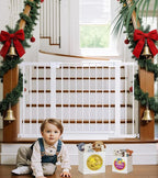 Cumbor 29.7-48" Baby Gate for Stairs, Mom's Choice Awards Winner-Dog Gates for Doorways, Auto Close Safety Pet Gate for Dogs Indoor, Easy Install Pressure Mounted Child Gate with Walk Thru Door, White