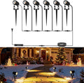 L LOHAS LED Dusk to Dawn Low Voltage Landscape Lighting, Christmas Outdoor Spotlight with Transformer, IP65 3000K Warm White Plug in Spotlights for Yard Backyard Pathway 6Pack