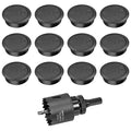 2" Spring Desk Grommet, JTemgle Plastic Cable Hole Cover with Hole Saw Computer Table Cord Wire Organizer Caps Desktop Cord Management for Home Office TV Stands Tabletops - Black, 13 Pcs