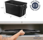 CleverMade Collapsible Laundry Basket Hamper - Black 2-Pack 60L - Space Saving Storage Organizer with Handles Foldable Home Organization