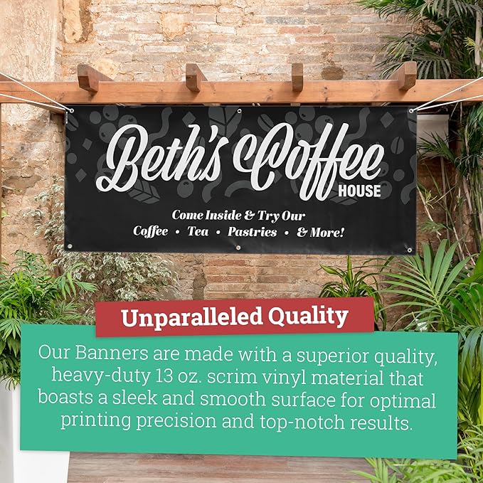 Personalized Vinyl Banner – Vinyl Printed Customizable Banner for Indoor and Outdoor Use (4'x8')