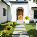 Artificial Plants Outdoors Faux Agave Fake Greenery Outdoor Artificial Plant 28" Fake Plant for Indoor Home Decor Plastic Plant Outdoor Decor Front Porch Decor Faux Cactus(Yellow 2Pcs)No Vase