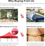 ABCCANOPY Patio Pop Up Canopy Tent 10x15 Commercial-Series (Black)