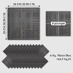 20" X 20" Carpet Tiles, Carpet Squares, 24 Tiles/64.5 Sq.Ft per Box, Floor Carpet Tiles for Home Office Industry, Geometric-Light Grey
