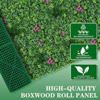 Boxwood Roll Panels, Grass Wall 40"x120"(33.33 SQFT), Grass Backdrop, Privacy Screen, Sun Protected Green Wall Decor for Outdoor, Indoor, Garden, Backyard and Décor