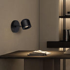 Aisilan Black 7W Dimmable Modern Wall Sconce Fixture LED Adjustable Wall Spotlight Aluminum Bedside Reading Lighting Warm White 3000K