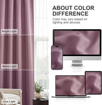 PONY DANCE Blackout Curtains for Bedroom 90 inches Long 2 Panels Set, Thermal Insulated Rod Pocket Black Out Window Drapes, Noise Reducing Window Treatment for Living Room(W42 x L90 inch, Dusty Rose)