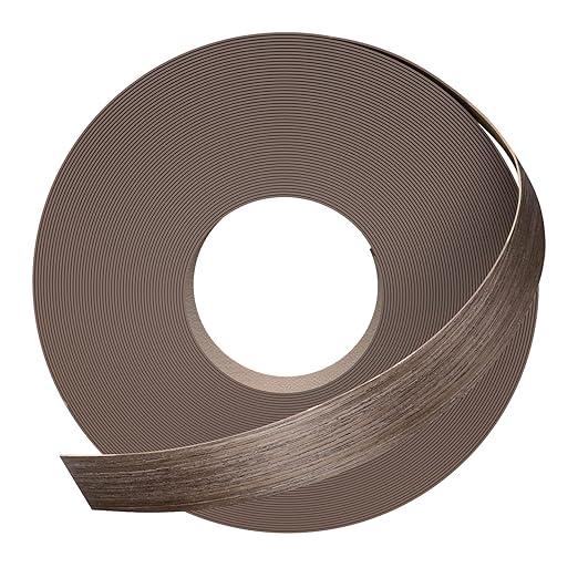 GSCIT Club Walnut Edge Banding, 1 inch x 250ft roll of Veneer Edge Banding Pre-glued Flexible, Real Wood Tape for Cabinet Repair & Furniture