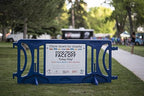 Billboard Barricade 42x96 Plastic Pedestrian Barricade- Blue