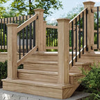 100 Pack 32.25 inch Deck Balusters with End Caps&Screws-Upgraded Rectangle Metal Railing Spindles Kit for Decks,Porch,Staircase,Outdoor Balustrade