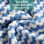 JOYMOOP Microfiber Cleaning Cloth, 5 PCS Kitchen Towels(10" x 10"), Absorbent Streak Free Lint Cleaning Cloths, Reusable and Washable Dish Rags with 12" and 10" Lazy Susan Organizer