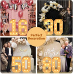 imprsv 3FT Light Up Numbers, Marquee Numbers 21st Birthday Decorations for Her Him, 21st Birthday Women Foam Board Anniversary Party Decorations Arch Kit (DIY)