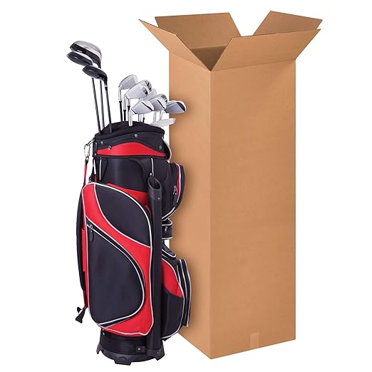BOX USA 10 x 10 x 48 Corrugated Cardboard Boxes, Tall 10"L x 10"W x 48"H, Pack of 20 | Shipping, Packaging, Moving, Storage Box for Home or Business, Strong Wholesale Bulk Boxes