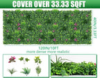 Boxwood Roll Panels, Grass Wall 40"x120"(33.33 SQFT), Grass Backdrop, Privacy Screen, Sun Protected Green Wall Decor for Outdoor, Indoor, Garden, Backyard and Décor