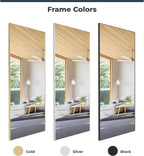Nano Full Length Mirror Shatterproof Oversized Full Body Glassless Mirror for Home Gym Dance Studio and Workout Room 36" x 72" Chrome