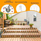 Expandable Barricade Gate,200"" Metal Safety Barrier Gate with Casters,Accordion Garden Yard Outdoor Indoor Fence Folding Security Dog Gates Wall Mount,White, Large