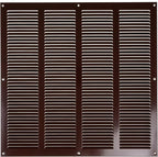 Repa Market Air Vent Cover 16x16 Inch (Outer Dimensions) Brown Galvanized Steel Louvered Grill Cover with Mesh Screen/Wall or Ceiling Vent/HVAC Register for Indoor and Outdoor Ventilation